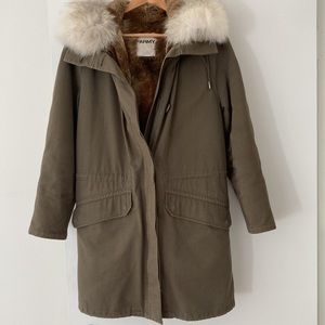 Yves Salomon army parka size 32